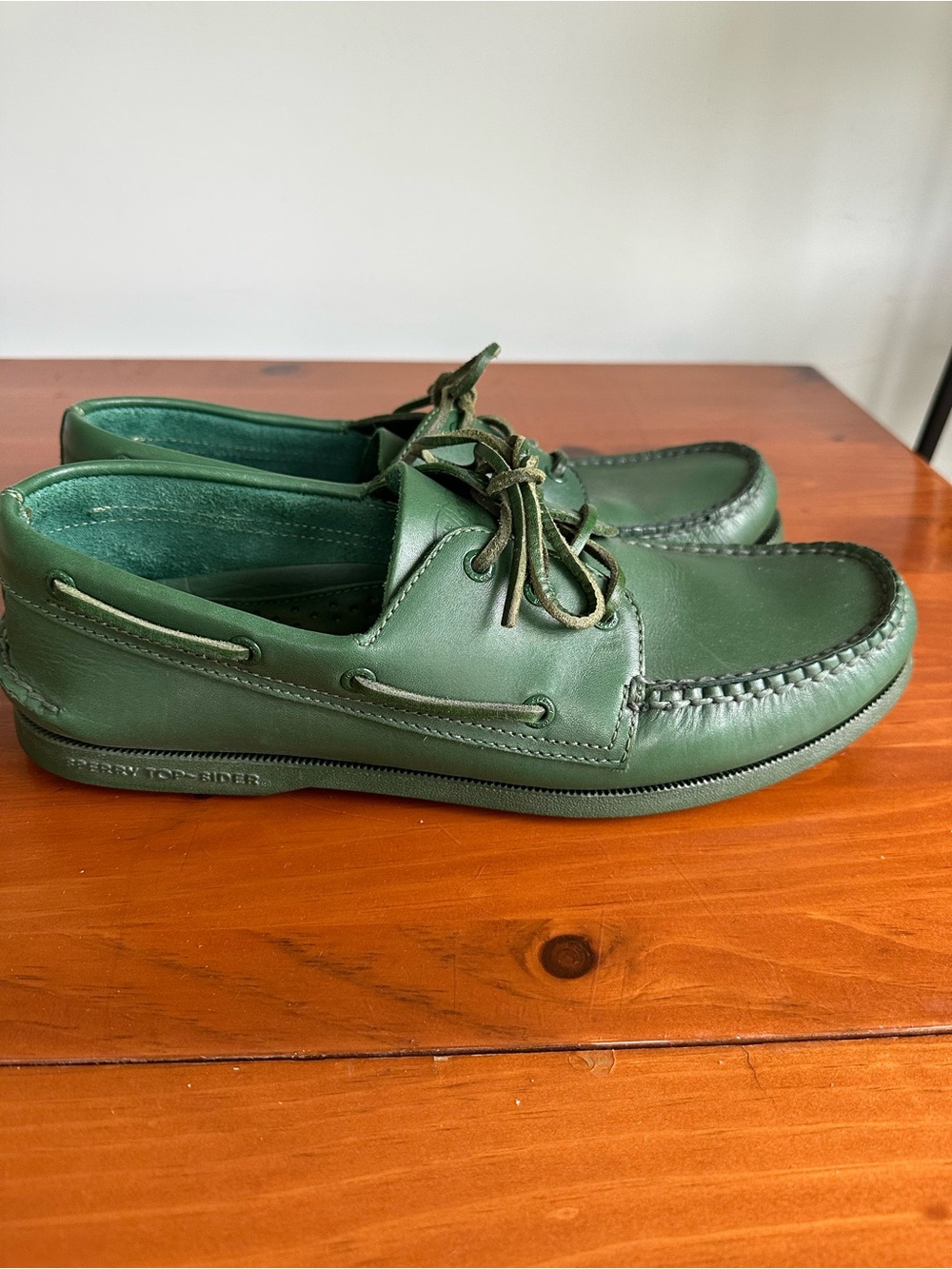 Sperry Gold Cup Authentic Original Monochrome 3-eye Triple Green 12